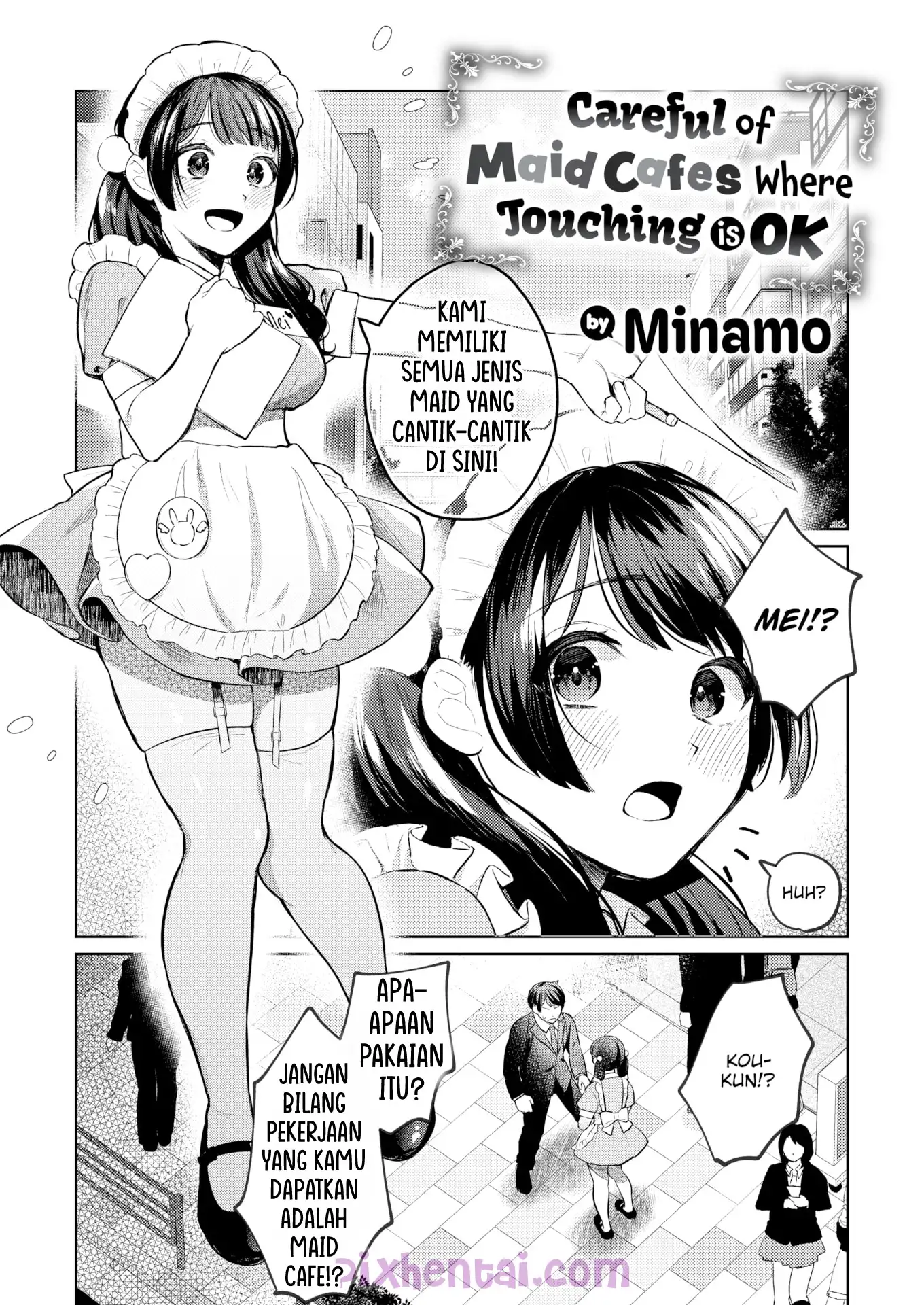 Komik hentai xxx manga sex bokep Careful of Maid Cafes Where Touching is OK 2